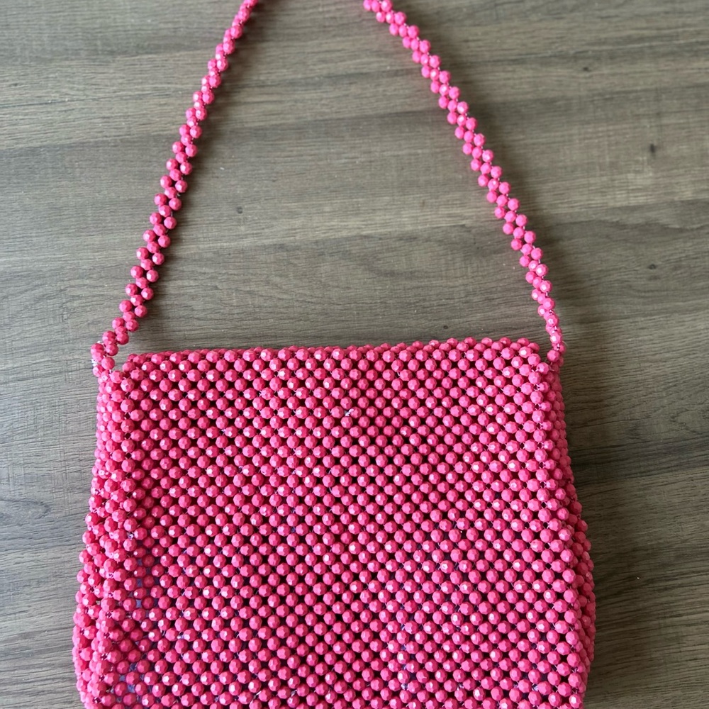 Hot Pink Beaded Purse! - Picture 2 of 5